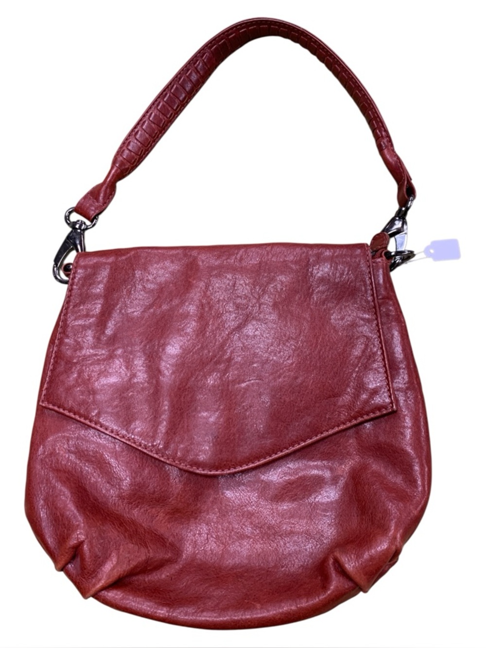 latico Red Leather Shoulder Bag with Top Handle